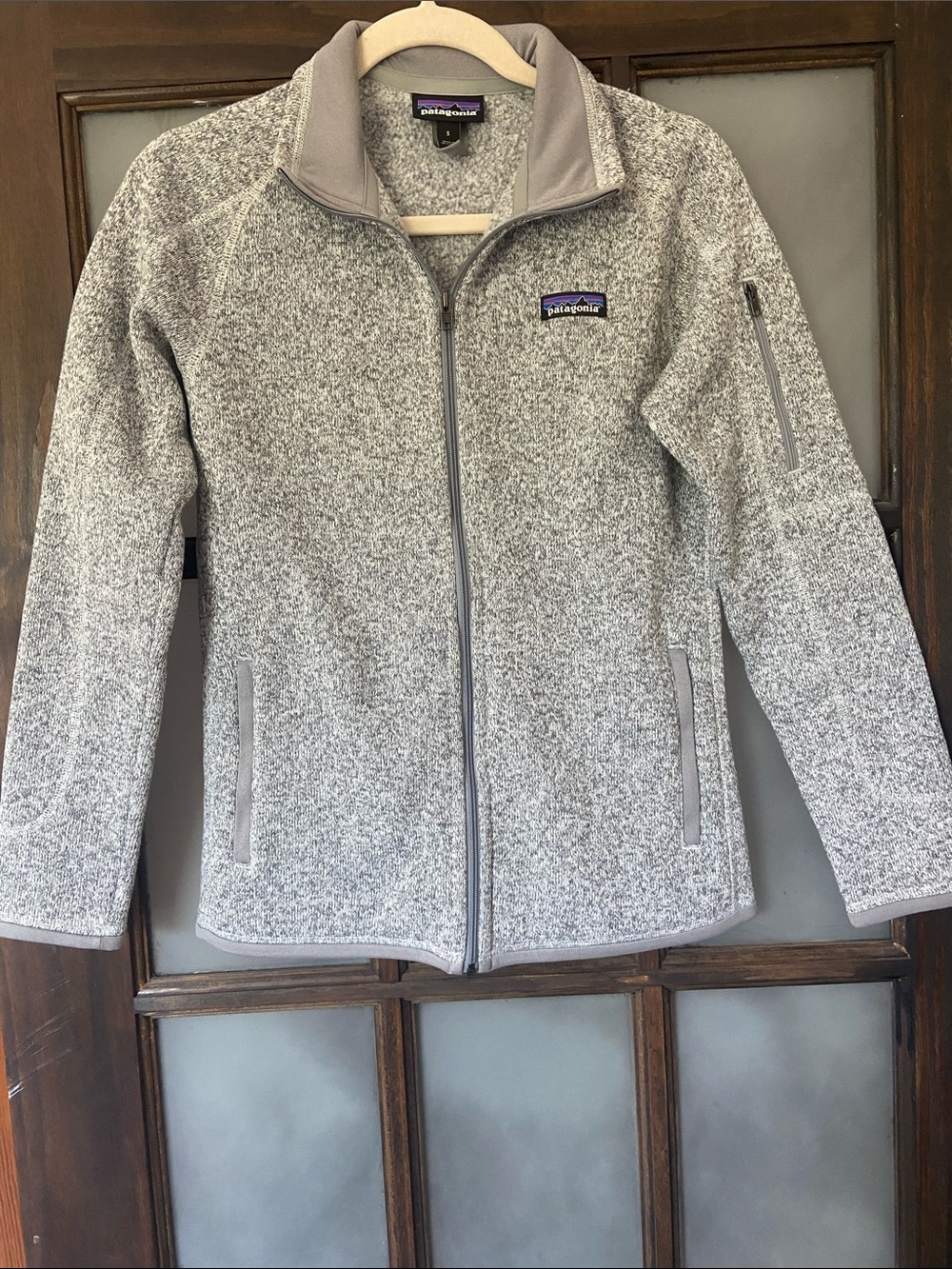 Patagonia Heathered Gray Full-Zip Fleece Jacket